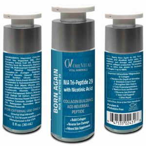 Tripeptide 29 in vitro is shown to increase Collagen 1 by 400% in just 48 hours and Palmitoyl Tripeptide-38 is documented to stimulate native collagen production up to 50% in 8 weeks and decrease forehead lines and crow’s feet up to 30% in that same time. 